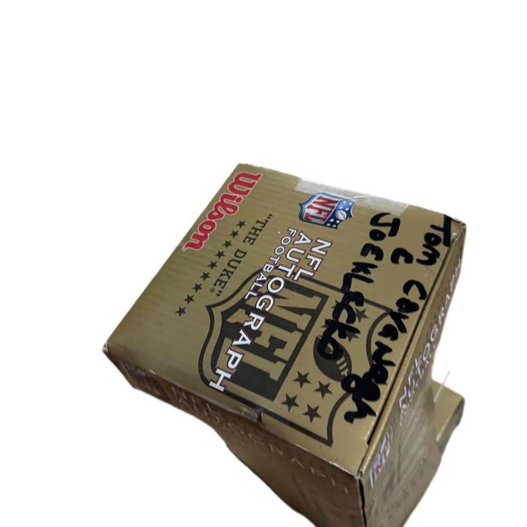 Wilson NFL Mini Autographed The Duke Leather Football Joe Klecko Tom Cavanagh - Picture 10 of 10